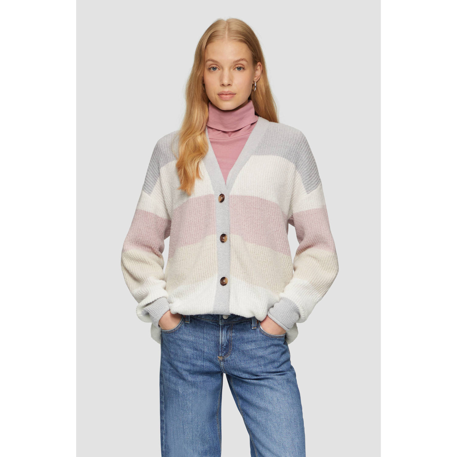 Q S by s.Oliver gebreid vest multi