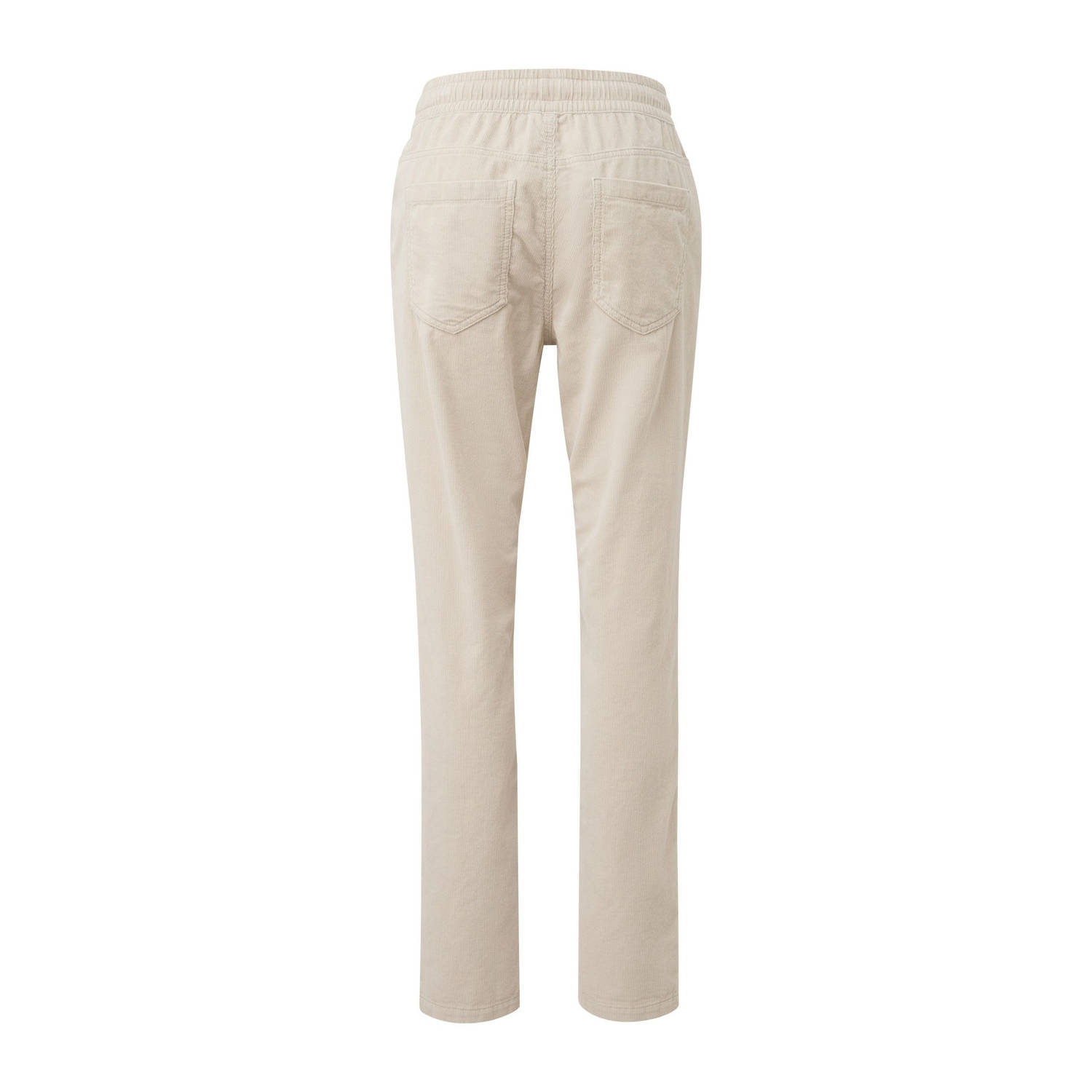 Q S by s.Oliver straight regular waist broek ecru
