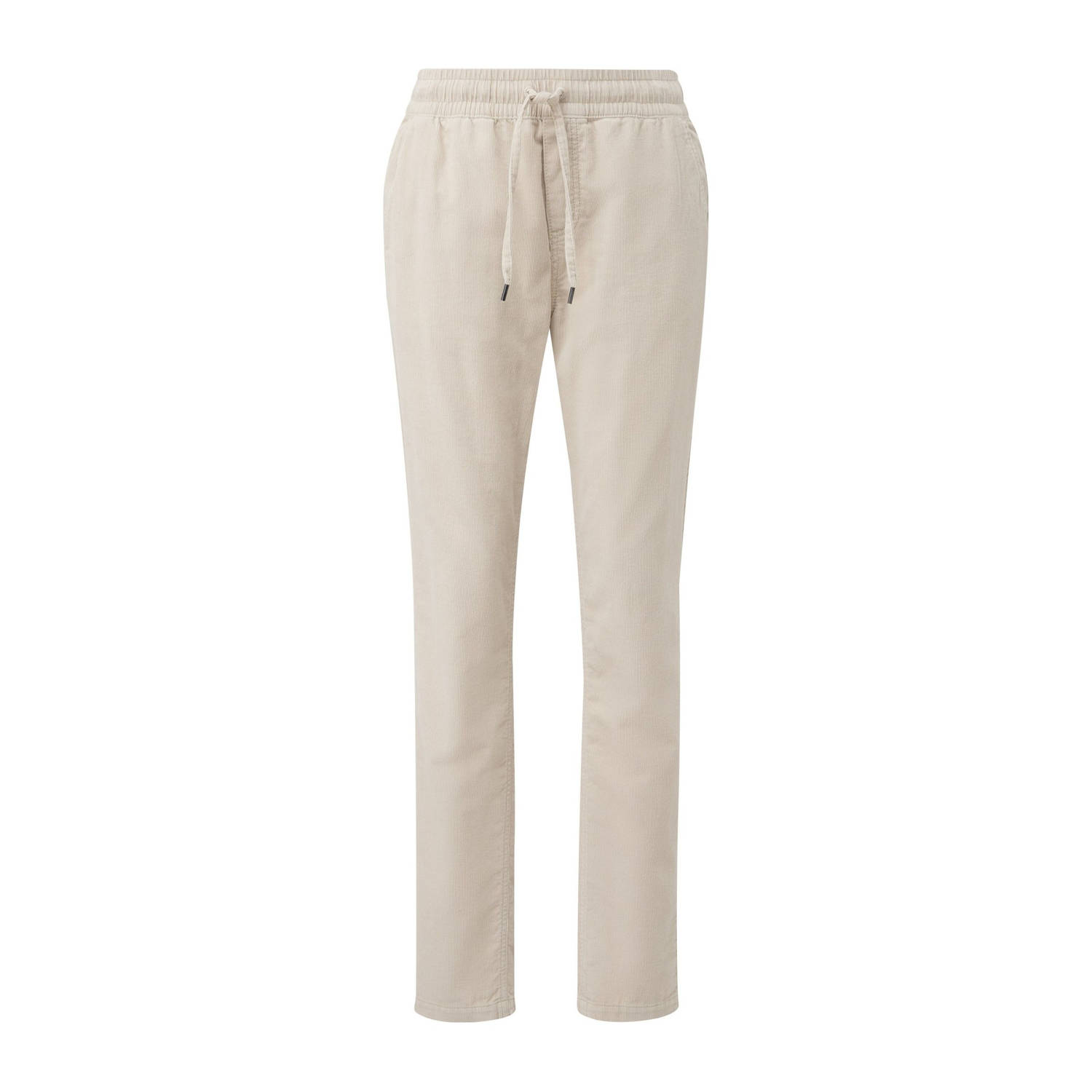 Q S by s.Oliver straight regular waist broek ecru