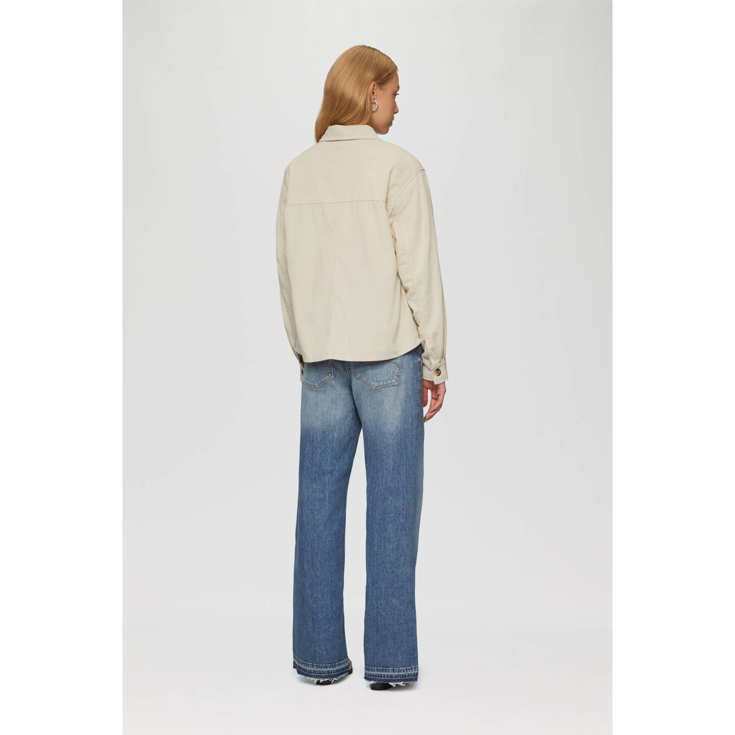 Q S by s.Oliver corduroy blouse ecru