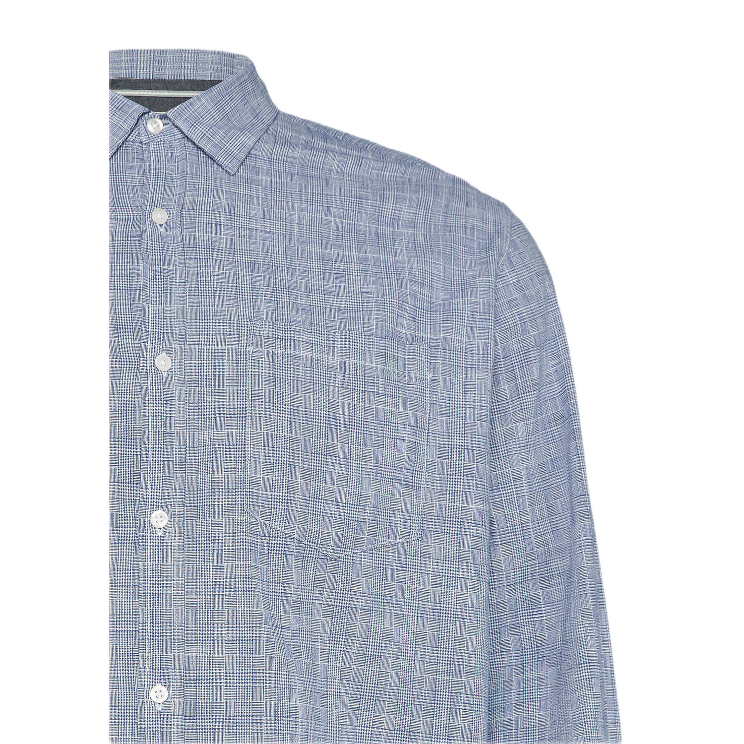 s.Oliver Big Size casual overhemd blauw