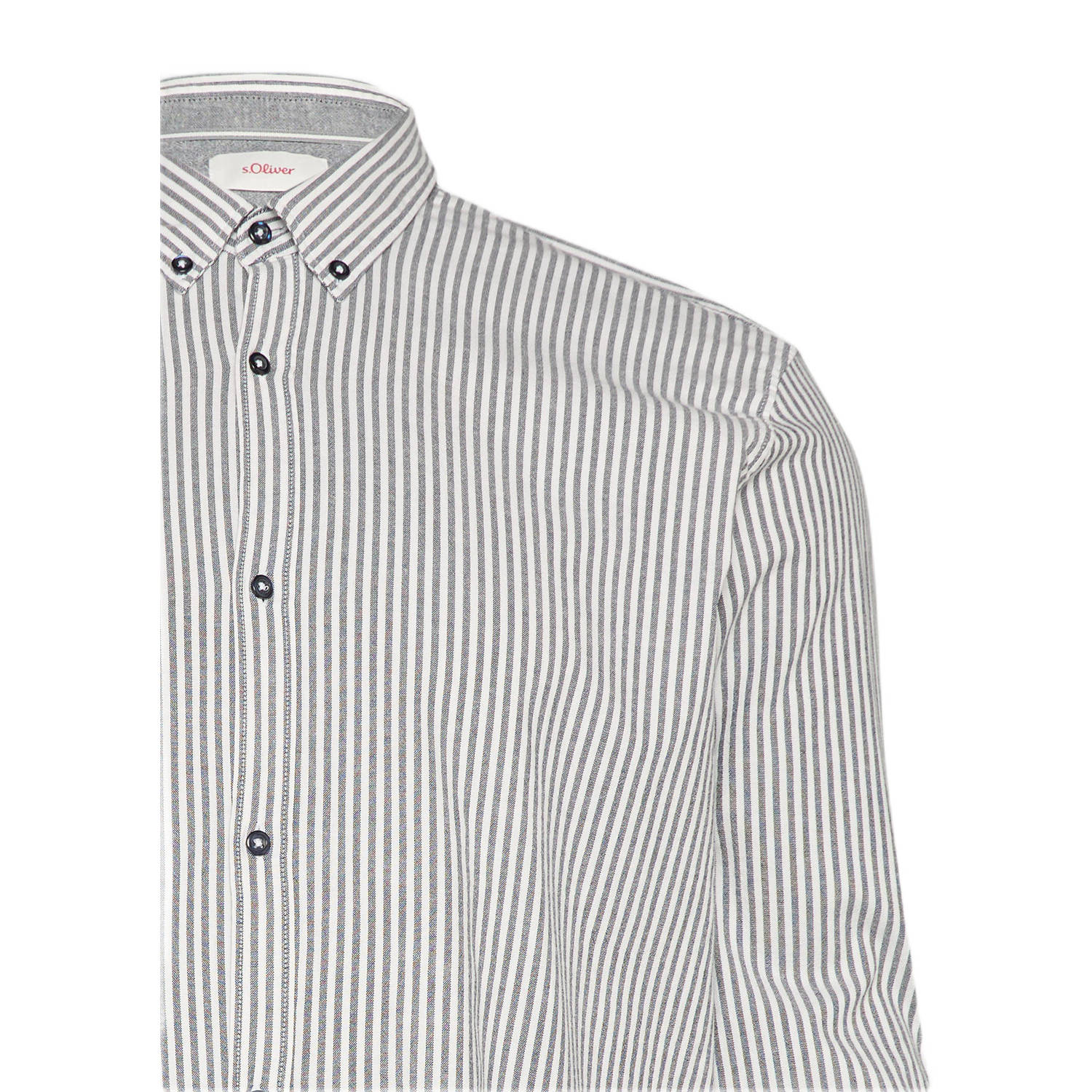 s.Oliver Big Size casual overhemd donkerblauw