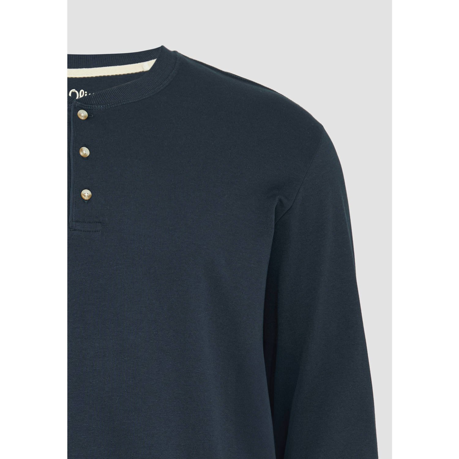 s.Oliver Big Size longsleeve donkerblauw