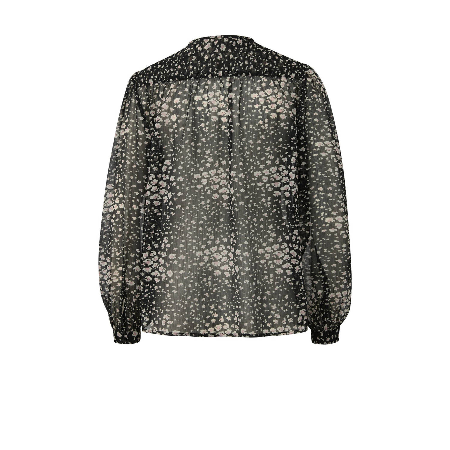 Q S by s.Oliver blouse zwart ecru