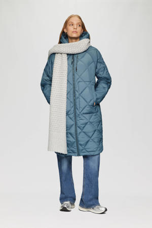 gewatteerde jas blauw