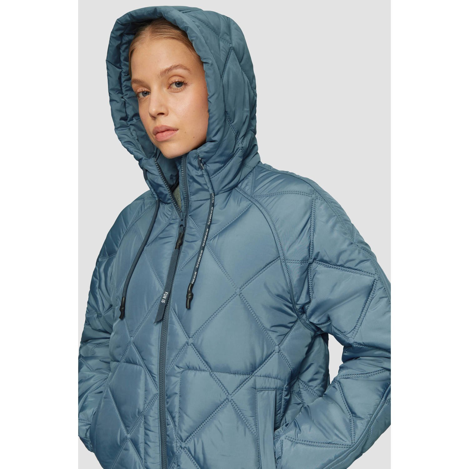 Q S by s.Oliver gewatteerde jas blauw