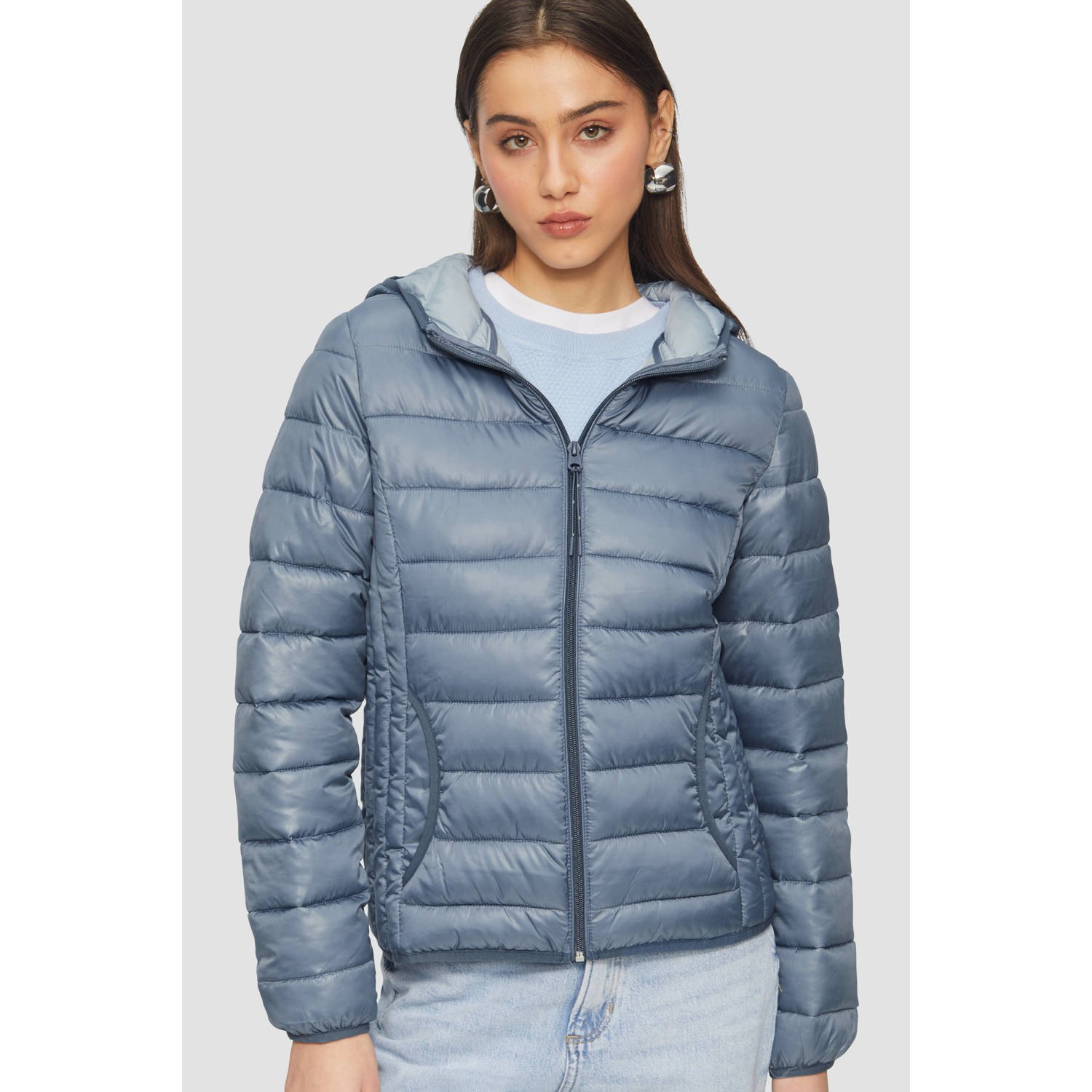 Q S by s.Oliver gewatteerde jas blauw