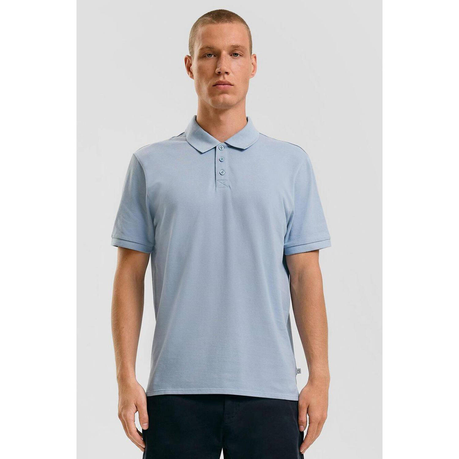 Q S by s.Oliver regular polo lichtblauw
