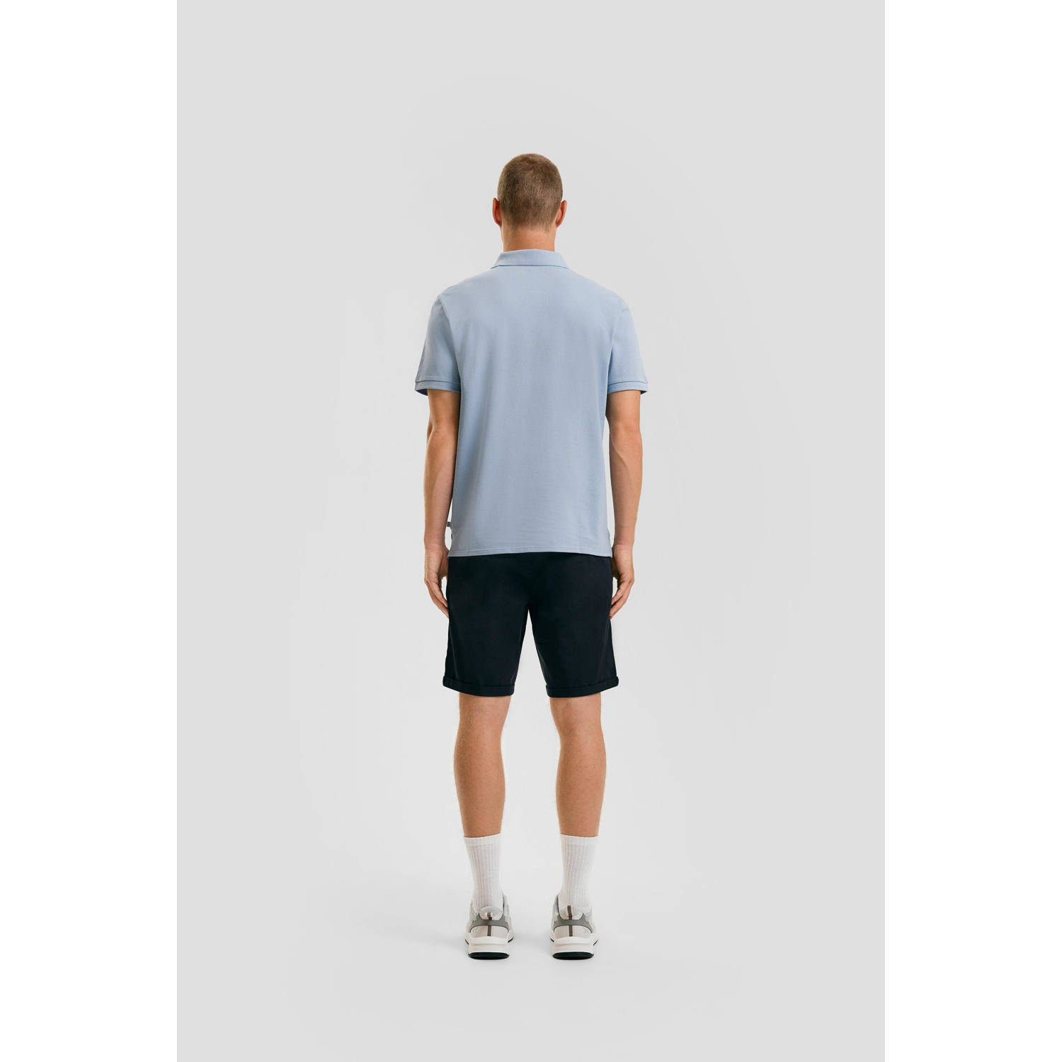 Q S by s.Oliver regular polo lichtblauw