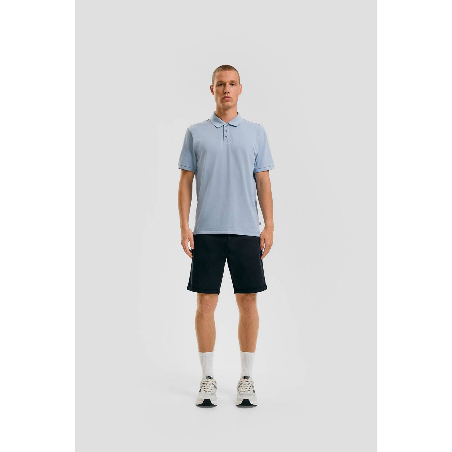 Q S by s.Oliver regular polo lichtblauw