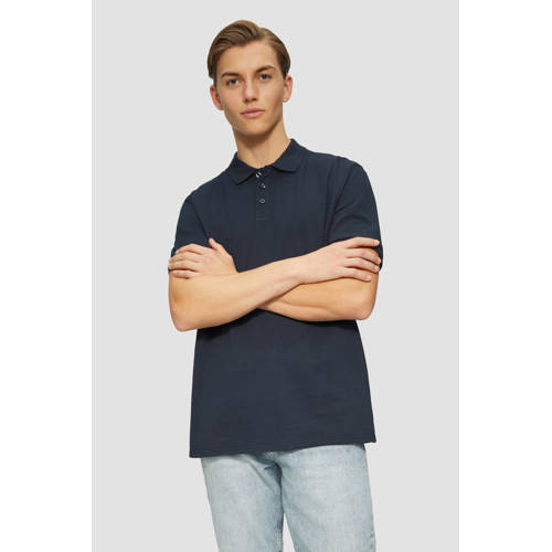 QS regular polo donkerblauw afbeelding