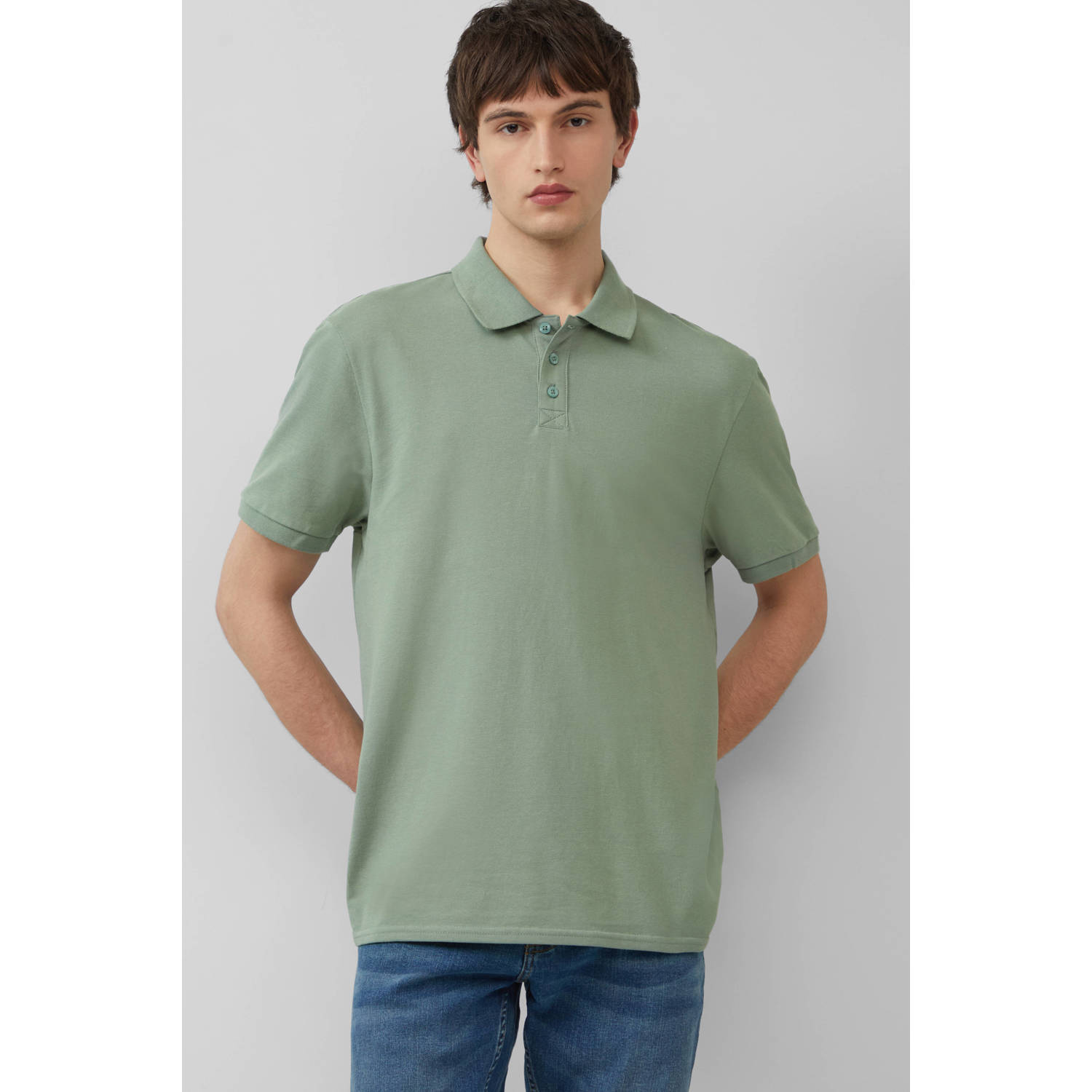 Q S by s.Oliver regular polo lichtgroen