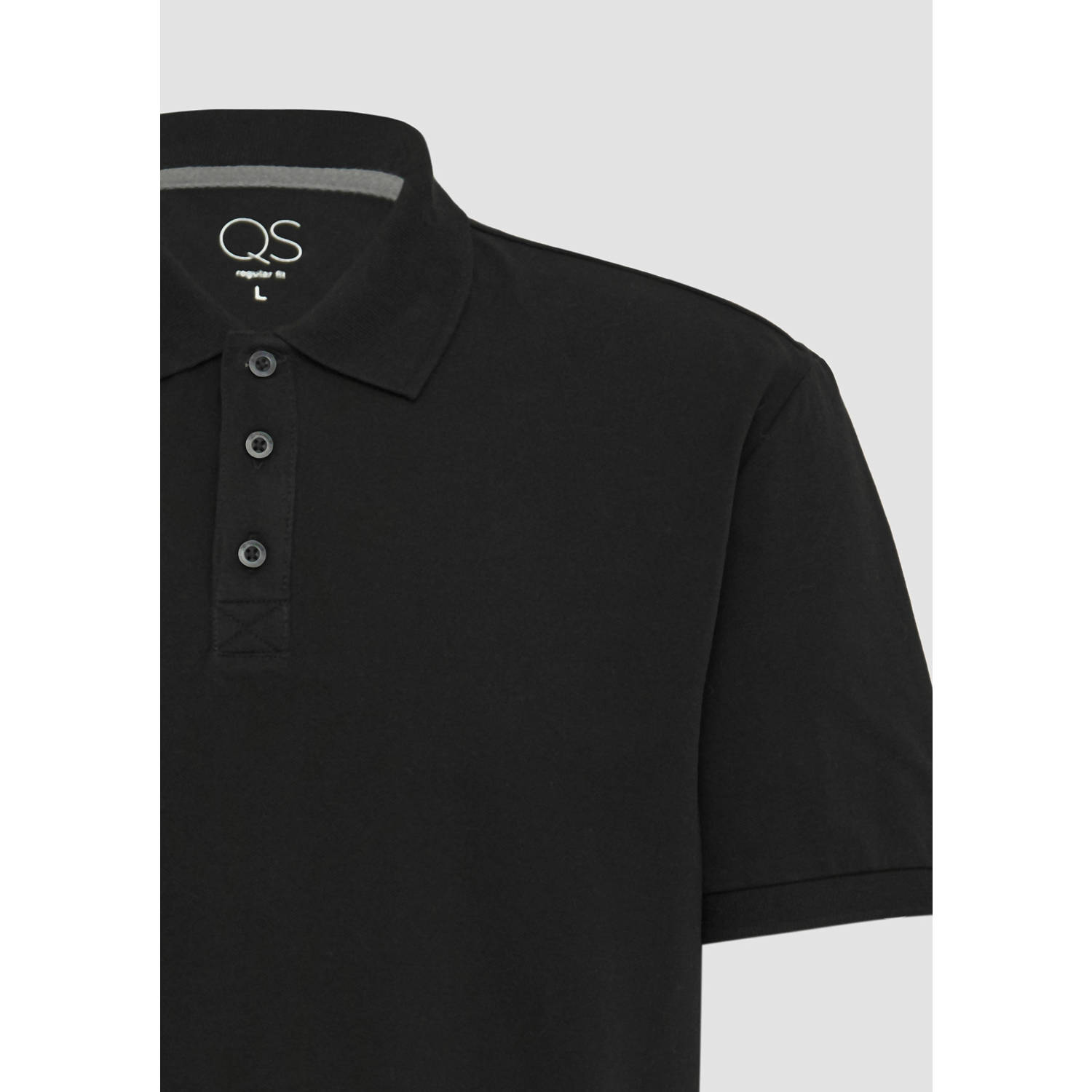 Q S by s.Oliver regular polo zwart