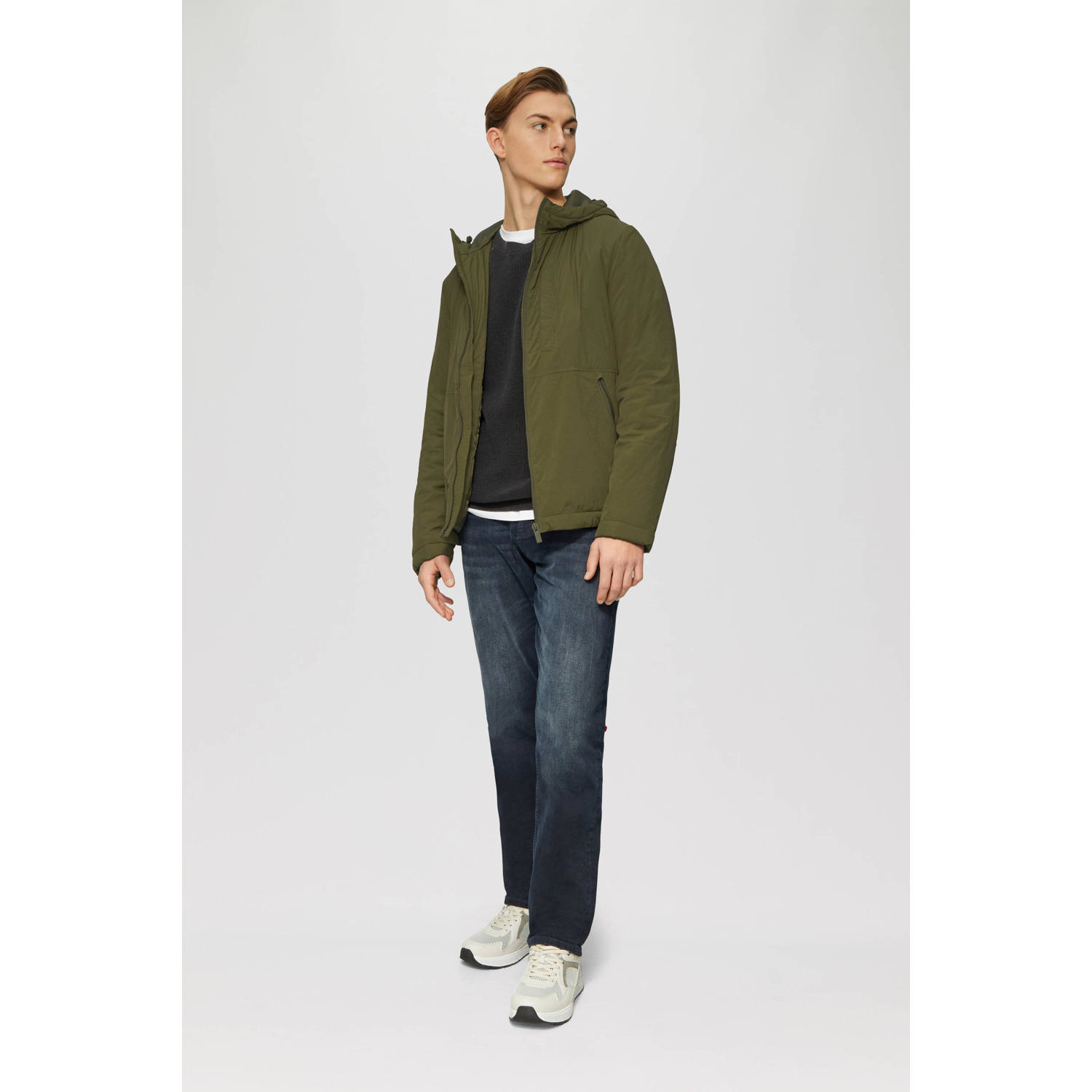 Q S by s.Oliver softshell jas donkergroen