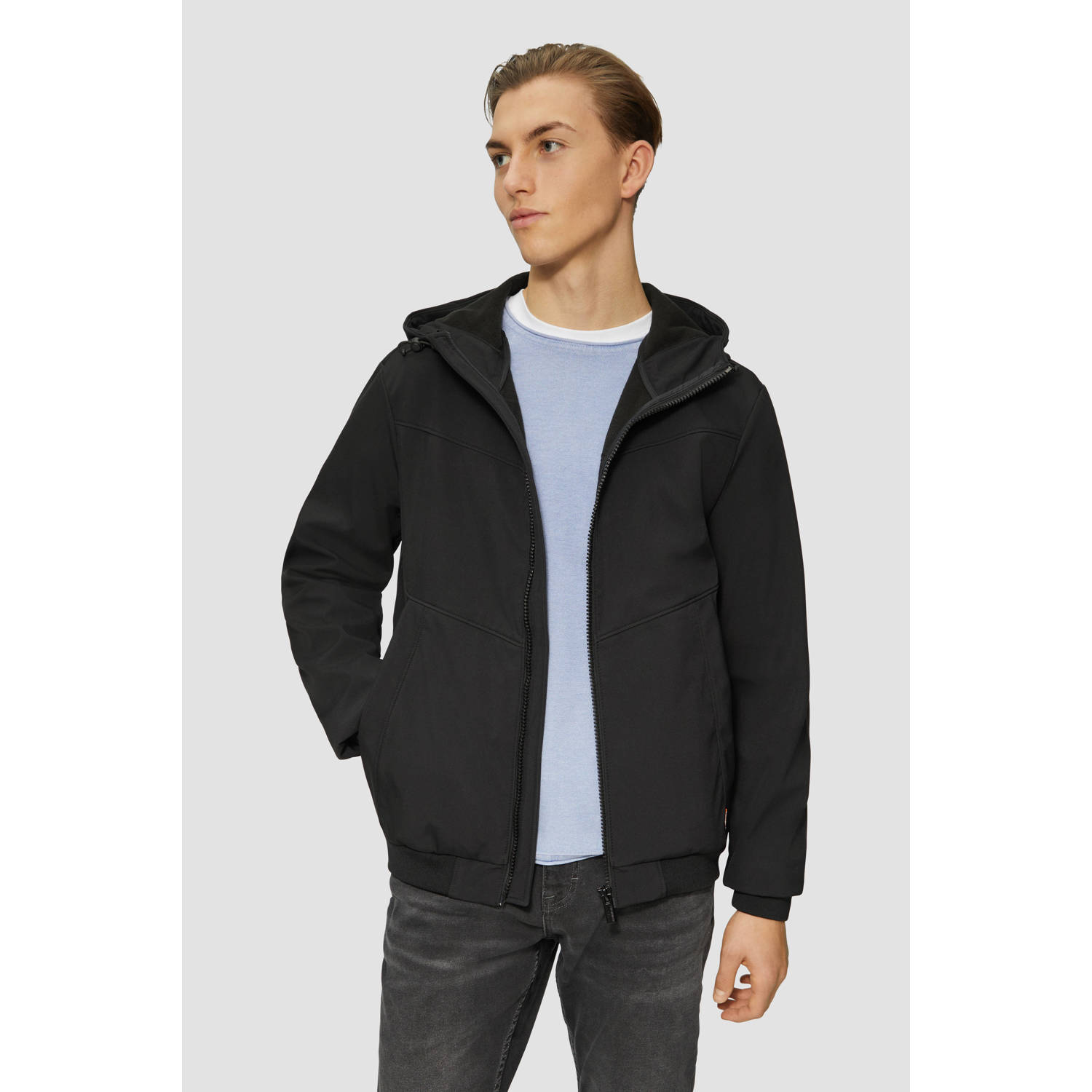 Q S by s.Oliver softshell jas zwart