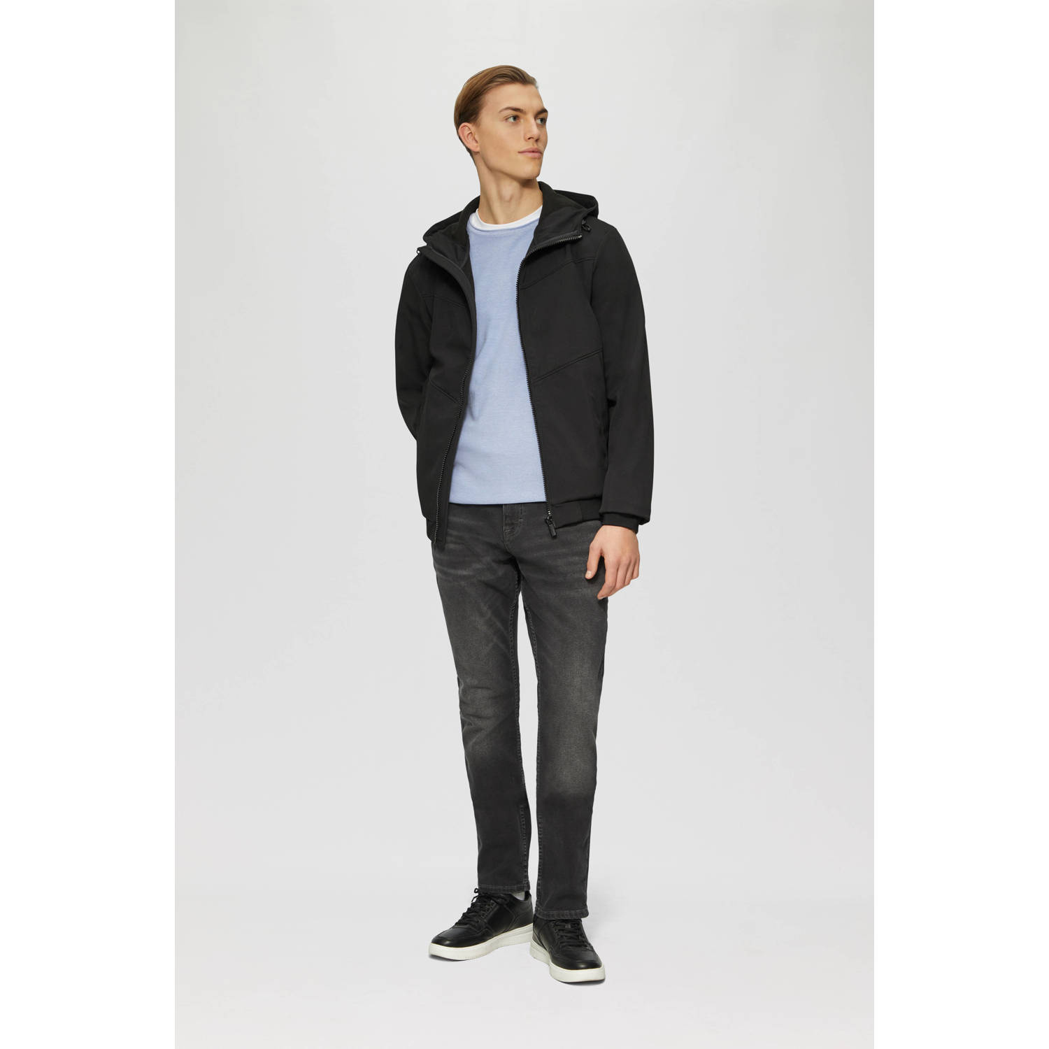 Q S by s.Oliver softshell jas zwart