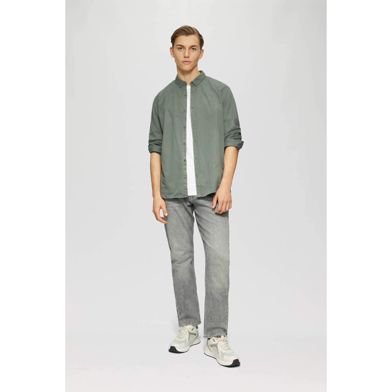 Q S by s.Oliver casual overhemd groen