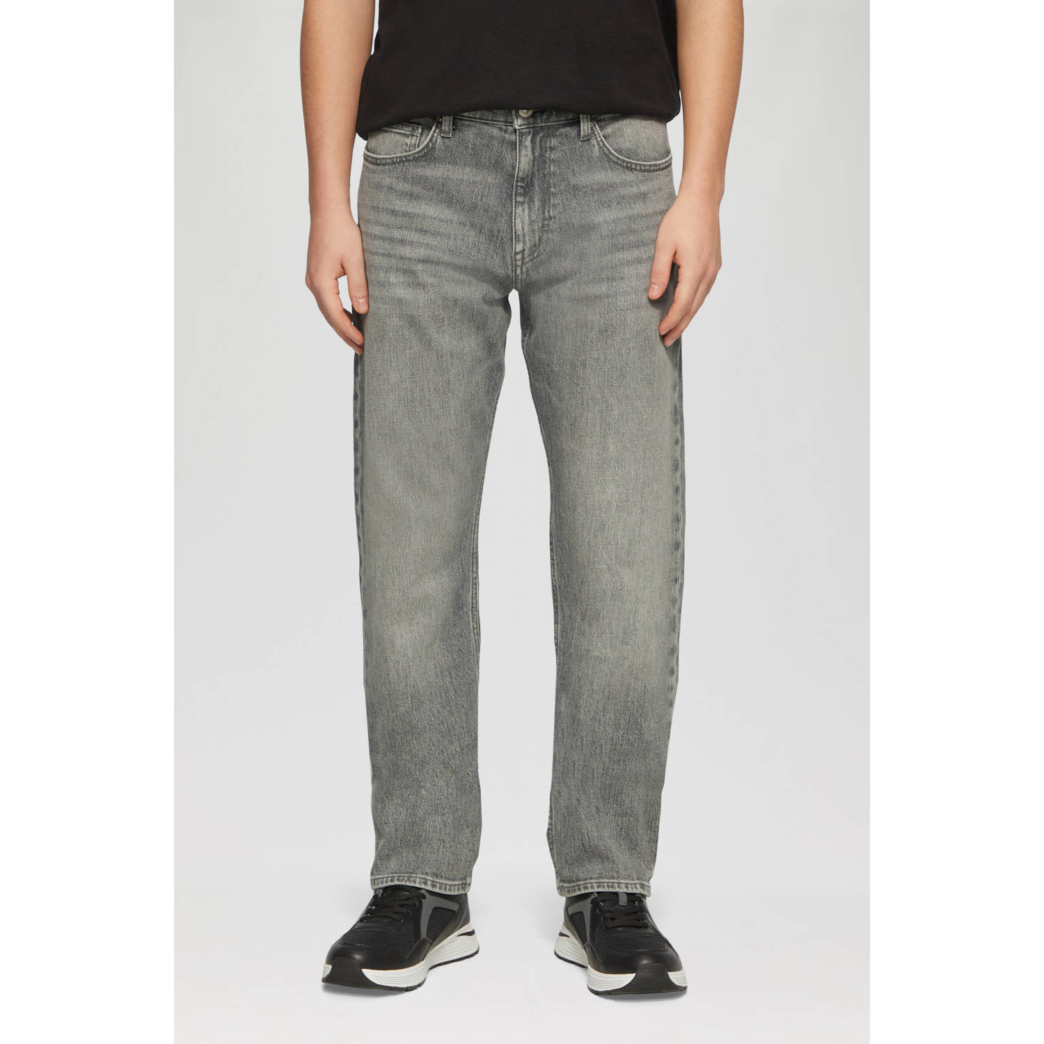 Q S by s.Oliver Pete regular fit jeans grijs