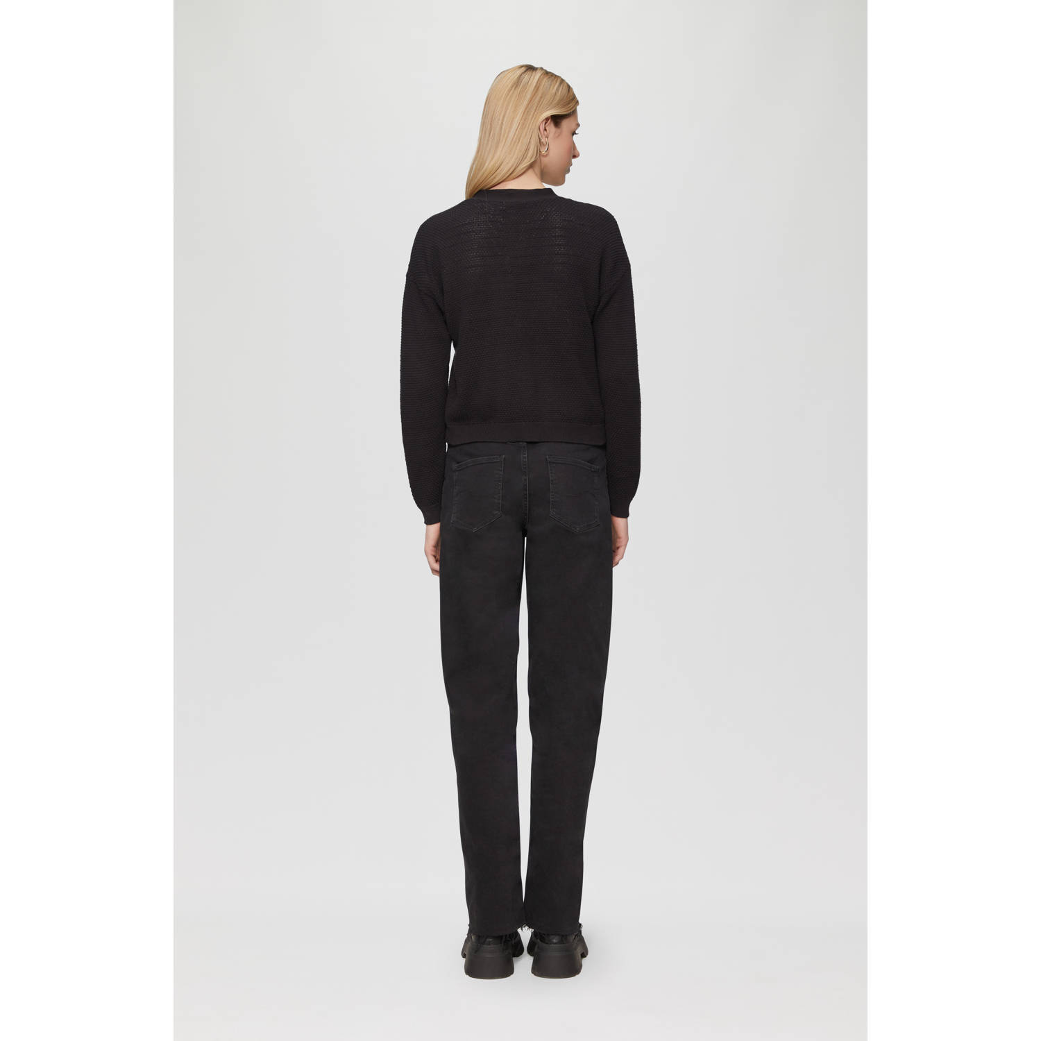 Q S by s.Oliver gebreid vest zwart