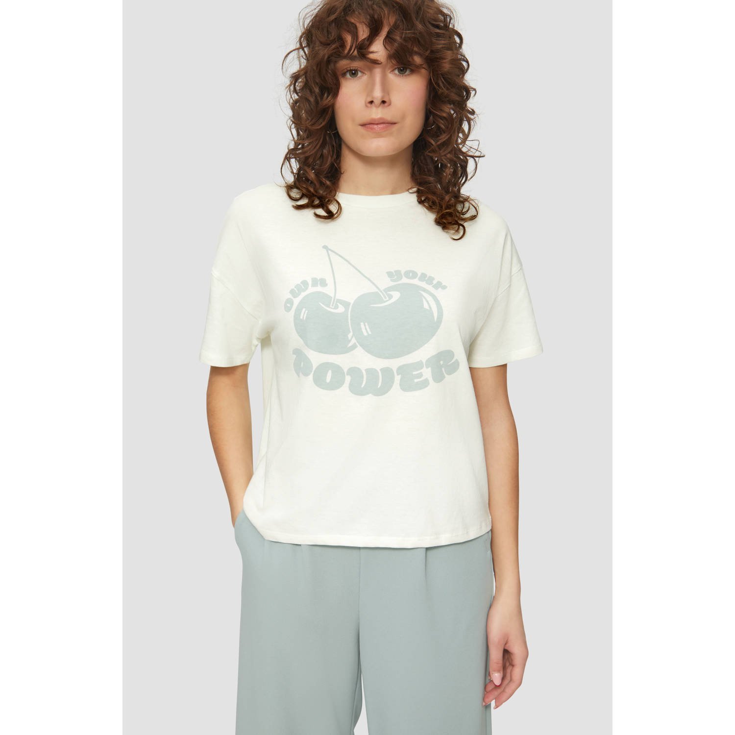 Q S by s.Oliver T-shirt ecru