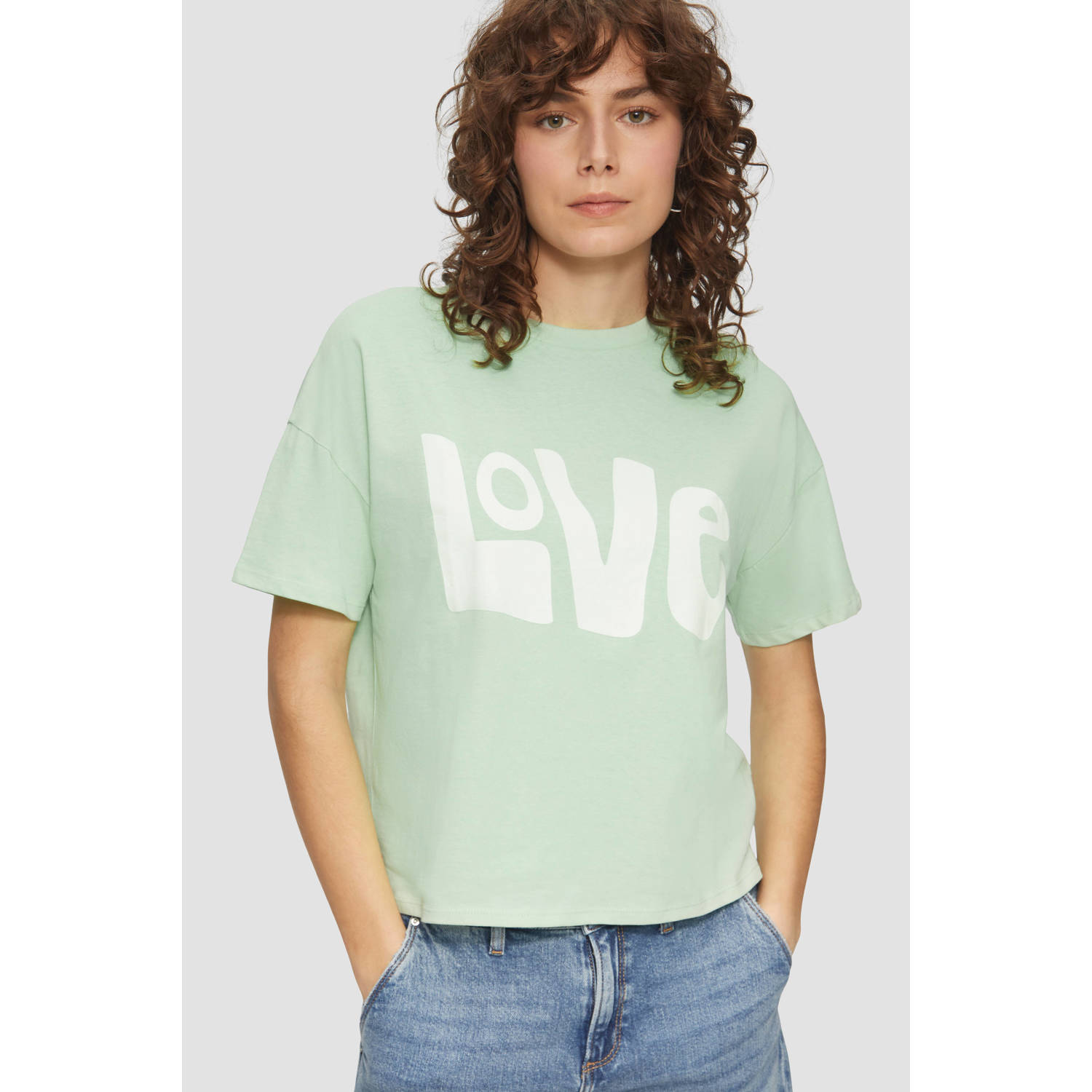 Q S by s.Oliver T-shirt lichtgroen