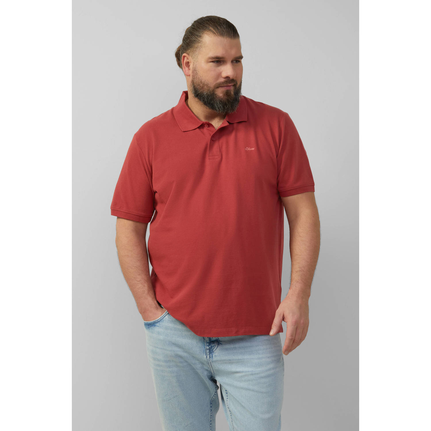 S.Oliver Big Size regular polo rood