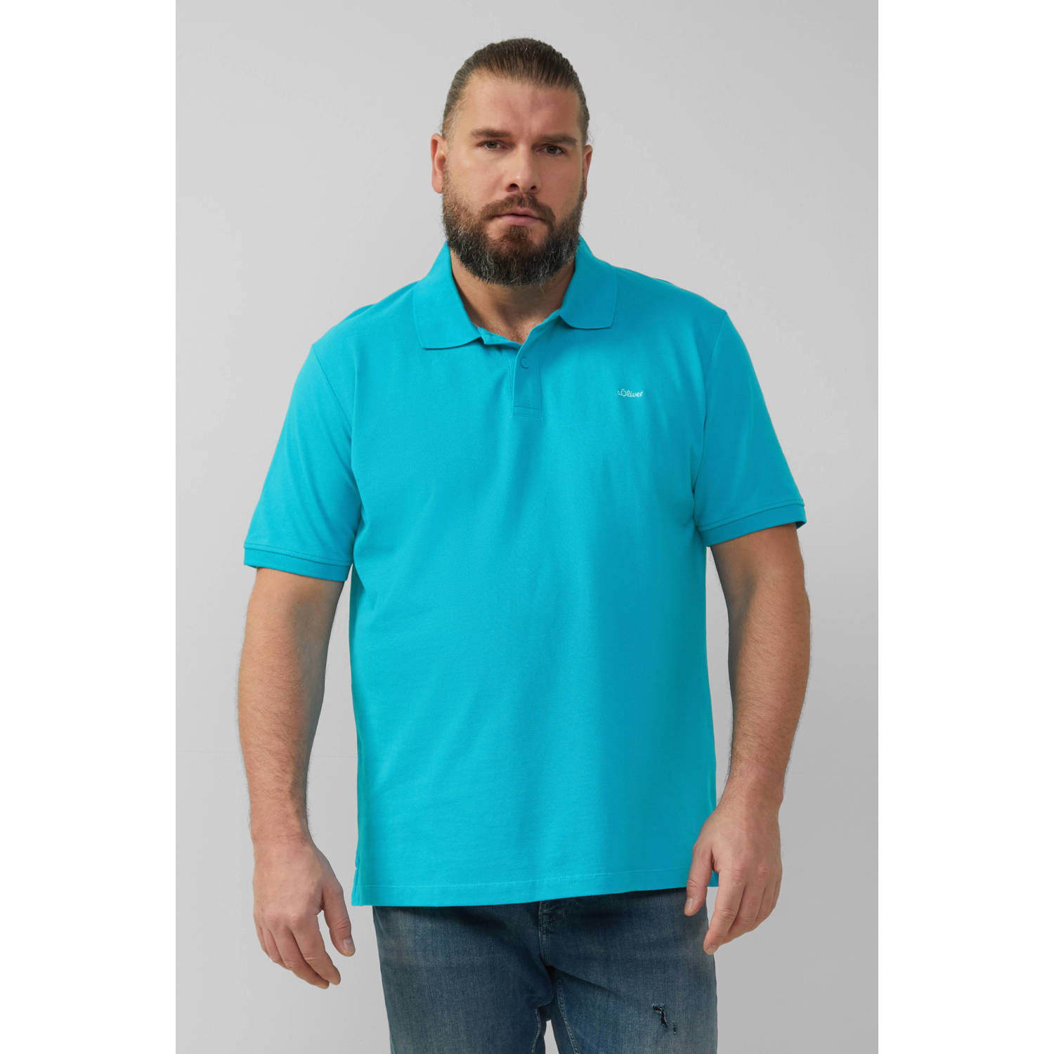S.Oliver Big Size regular polo turquoise