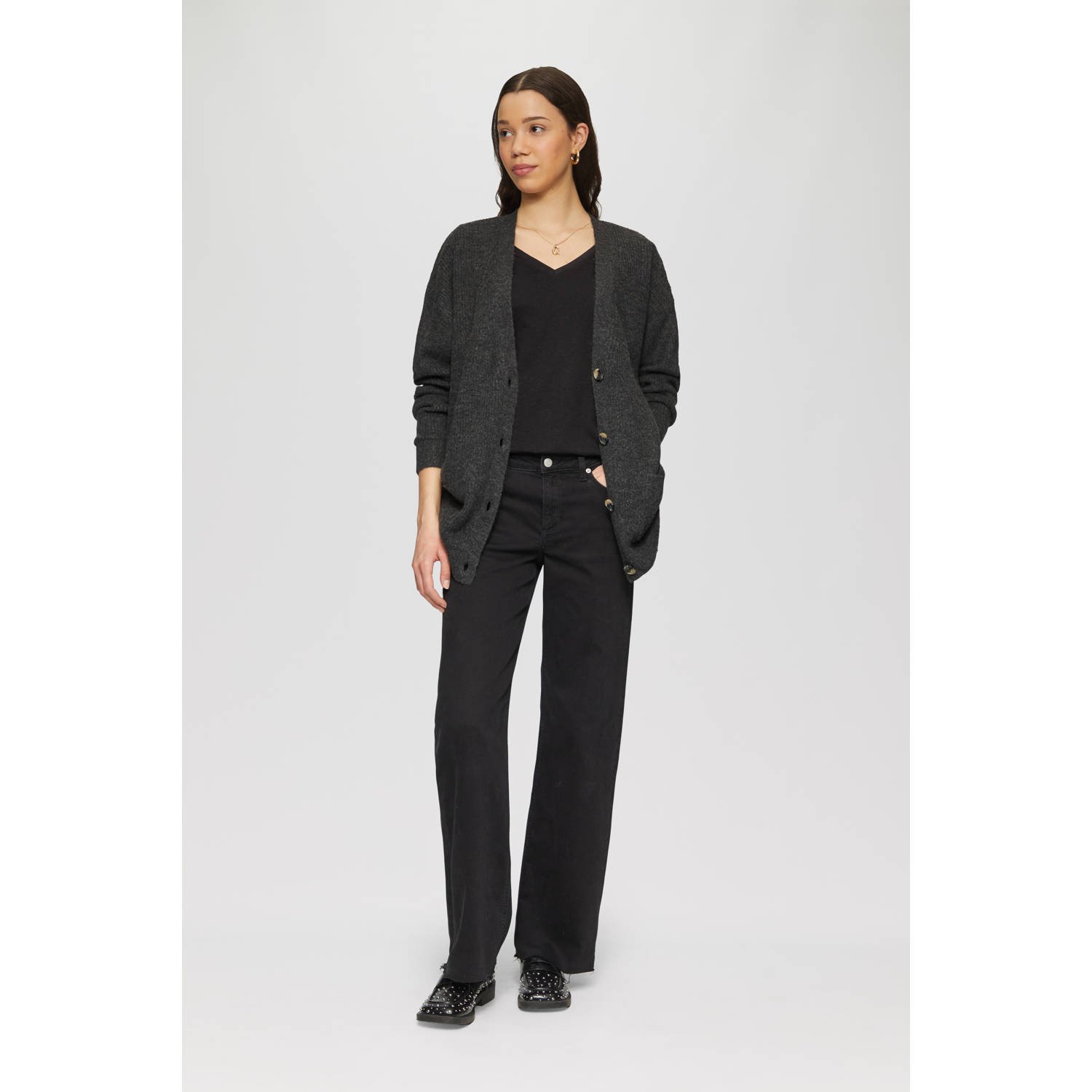 Q S by s.Oliver top zwart