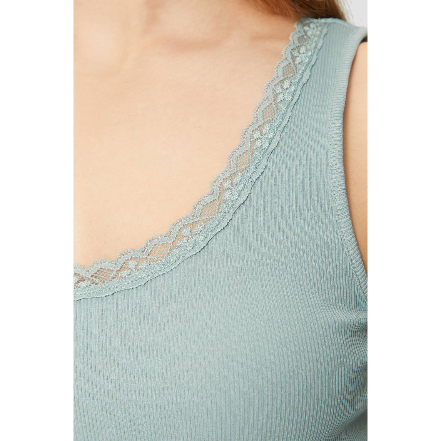 Q S by s.Oliver singlet lichtgroen rib gebreid