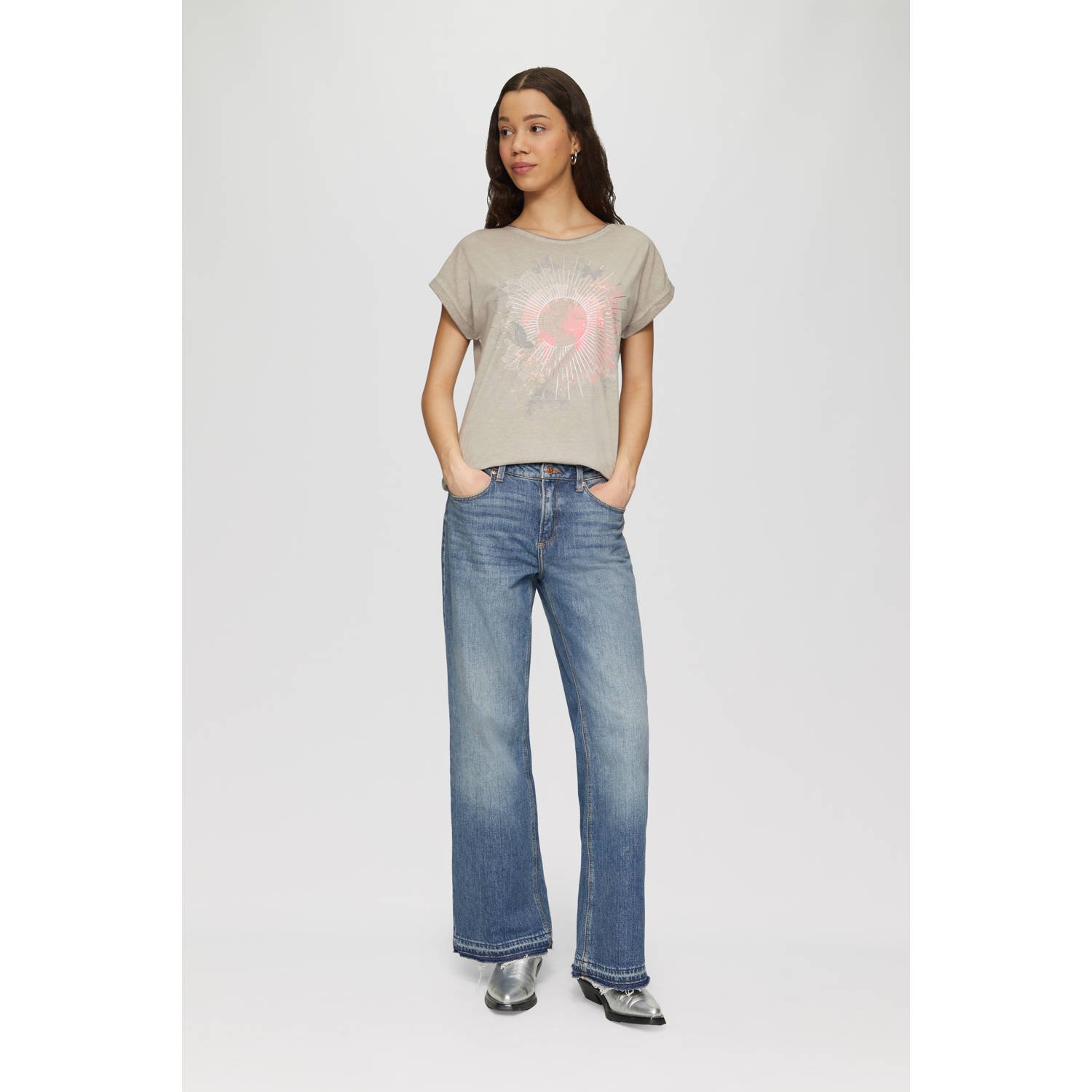 Q S by s.Oliver T-shirt taupe