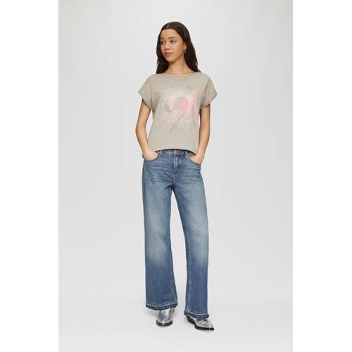 QS T-shirt taupe afbeelding
