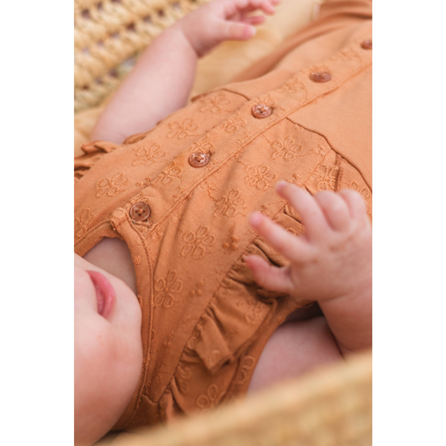 Quapi Newborn regular jumpsuit bruin