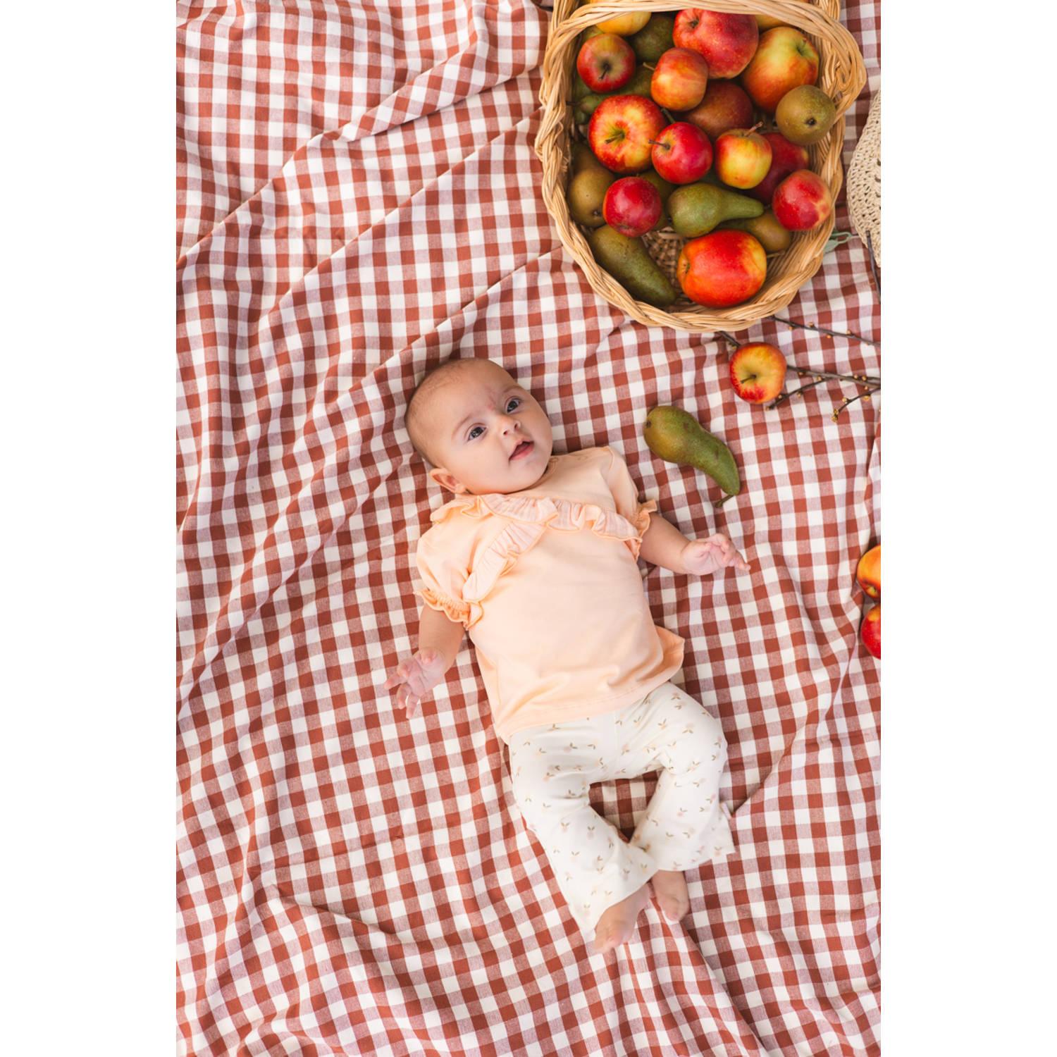 Quapi Newborn regular flared broek ecru