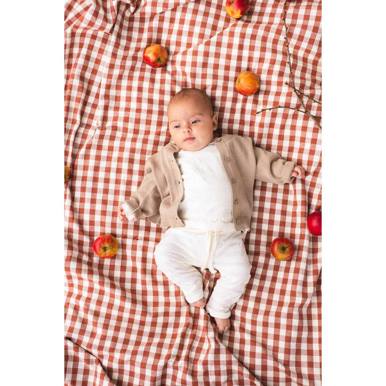 Quapi Newborn gebreid vest beige