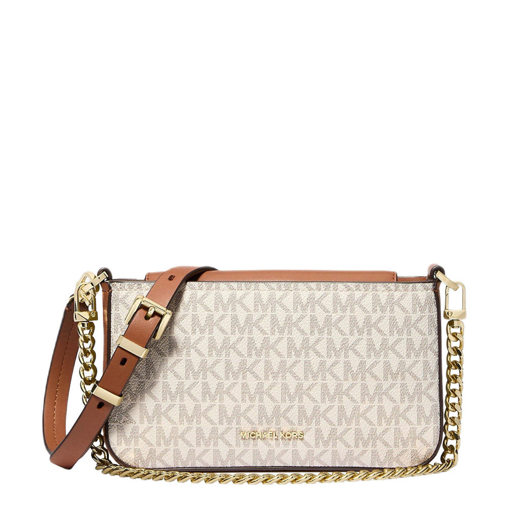 Michael Kors crossbody tas Bryant met logoprint ecru