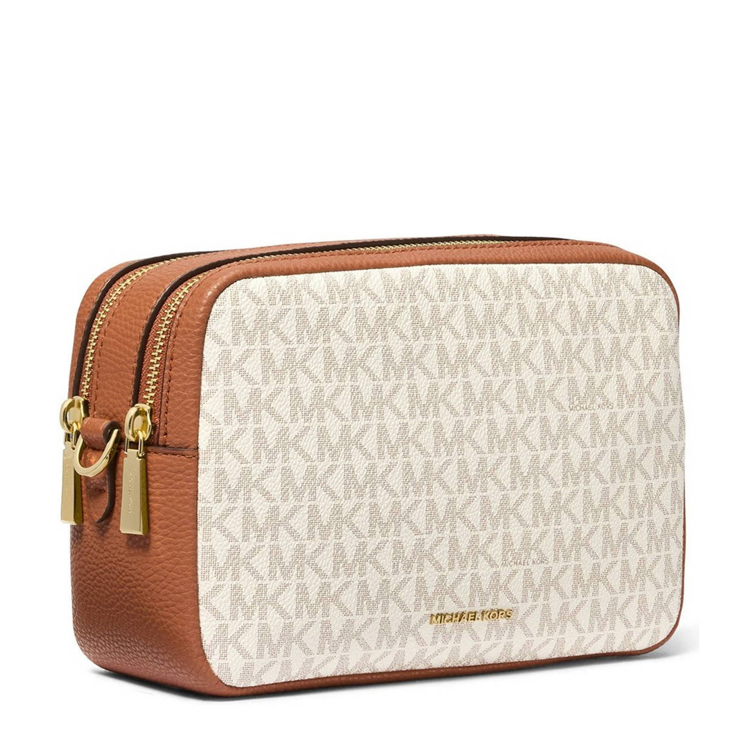 Michael Kors crossbody tas Bryant met logoprint ecru