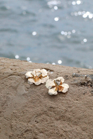 oorbellen Rose goudkleurig