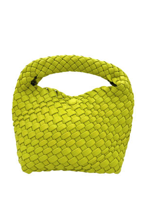  gevlochten handtas Carambola limegroen