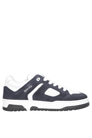   leren sneakers zwart/wit