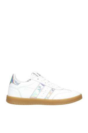   leren sneakers wit