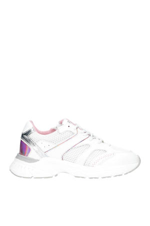   leren sneakers wit