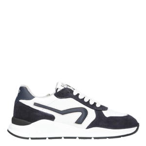 leren sneakers wit/zwart