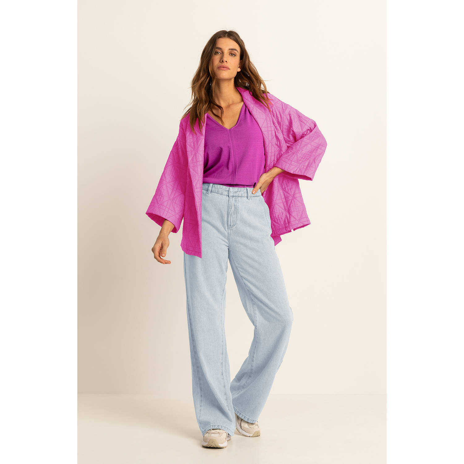 Expresso high waist wide leg jeans light blue denim