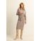Expresso midi jurk gebreid taupe
