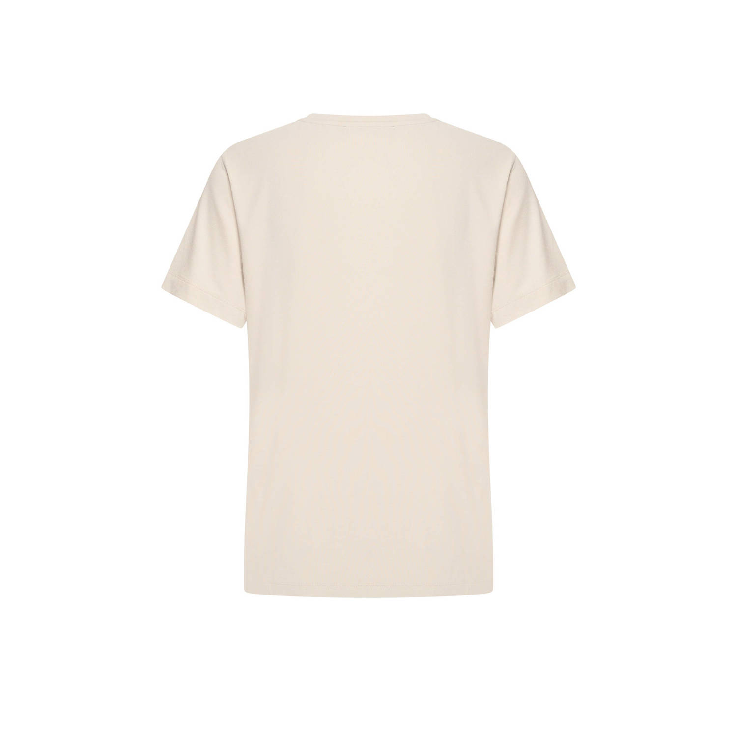 Expresso glitter top beige met pailletten