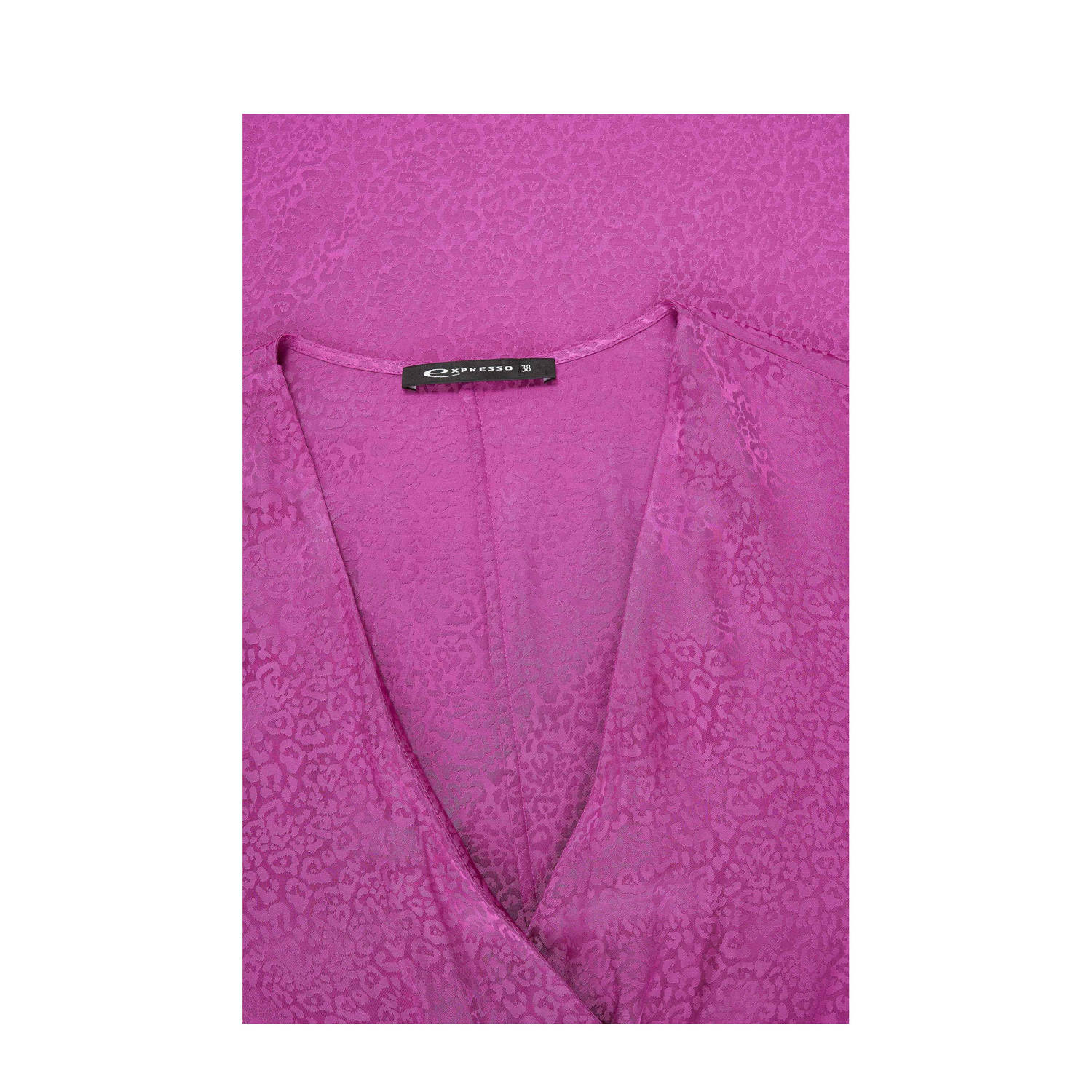 Expresso wikkel- overslagjurk roze