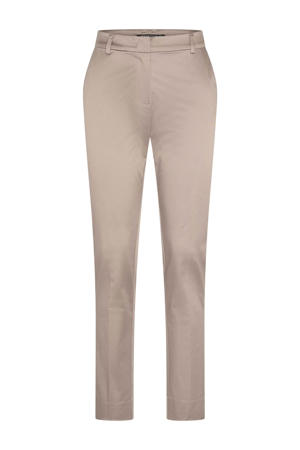 slim regular waist broek taupe