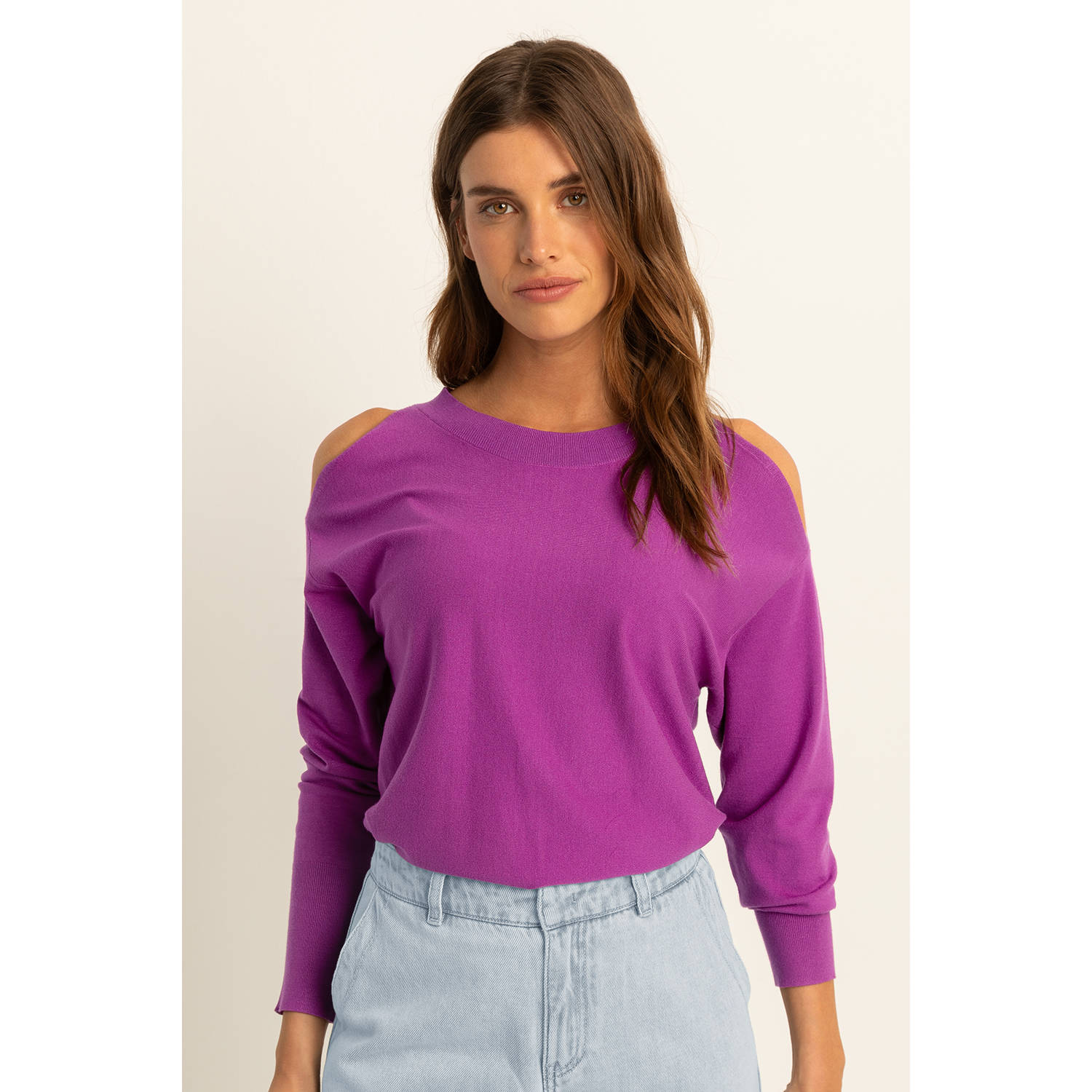Expresso gebreide trui fuchsia