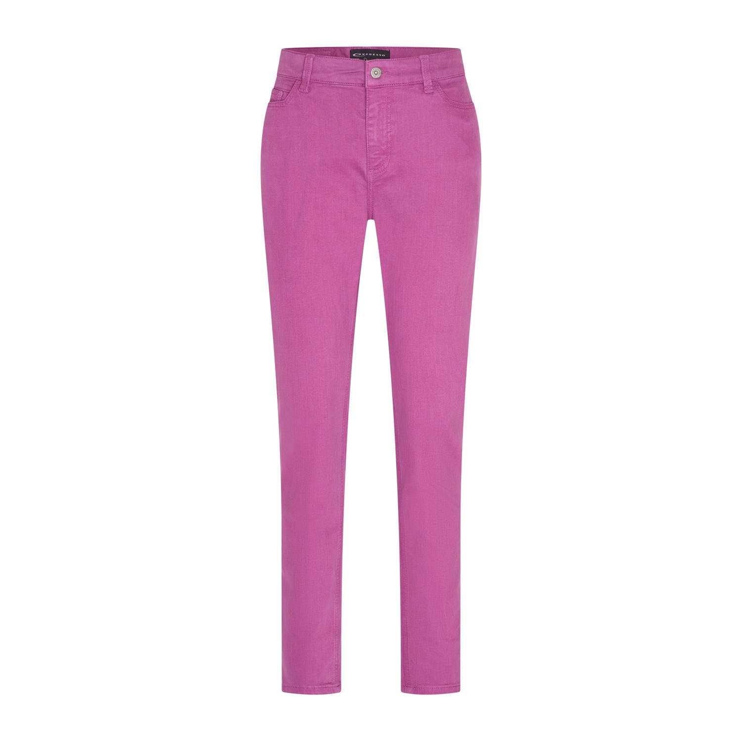 Expresso skinny high waist broek roze