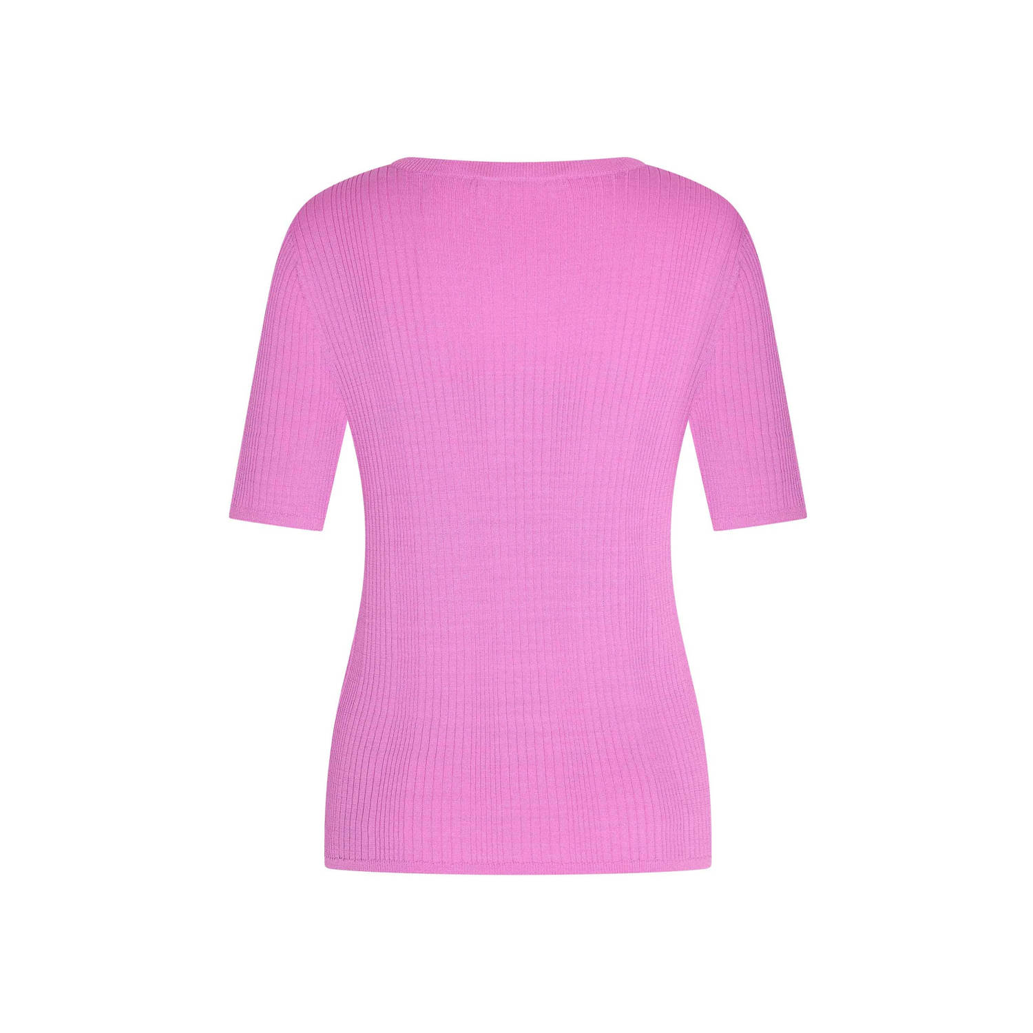 Expresso top roze gebreid